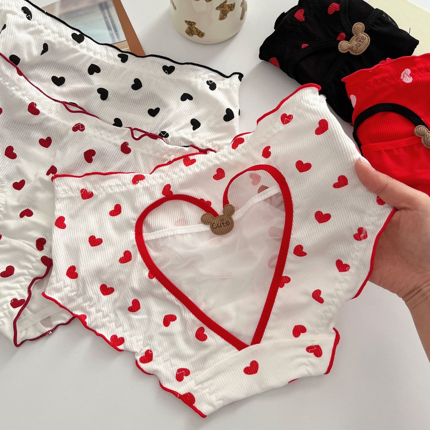 Cotton heart bear underwear ppf0247