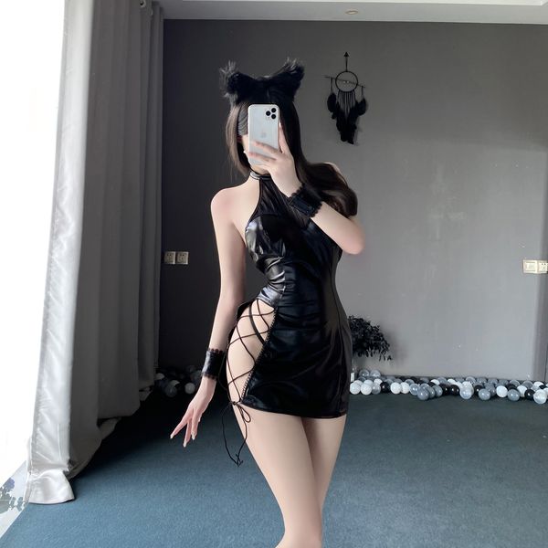 Leather erotic dress ppf0171