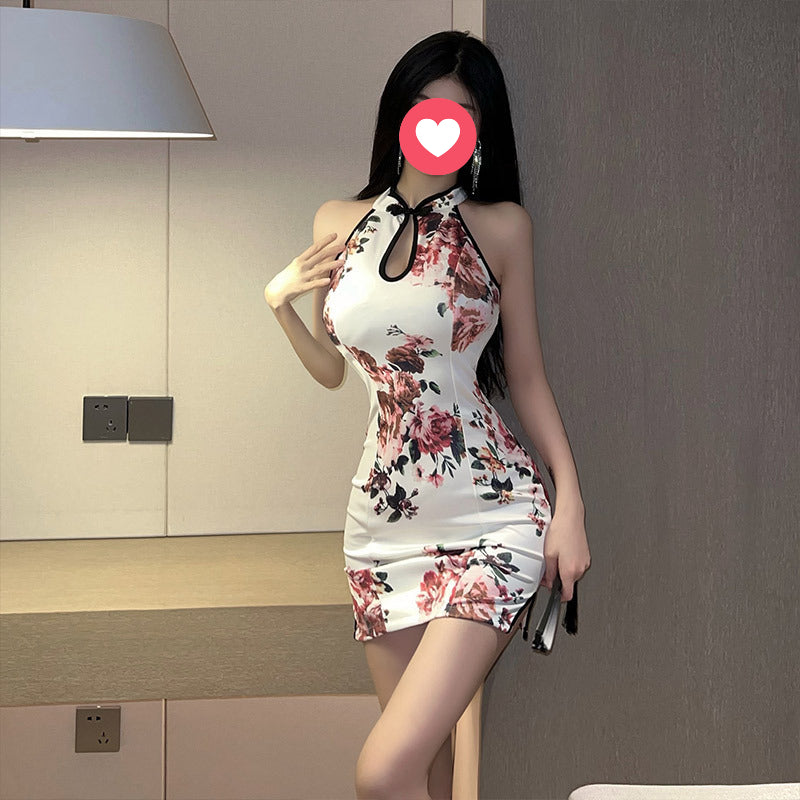 Sexy printed cheongsam costume ppf0082