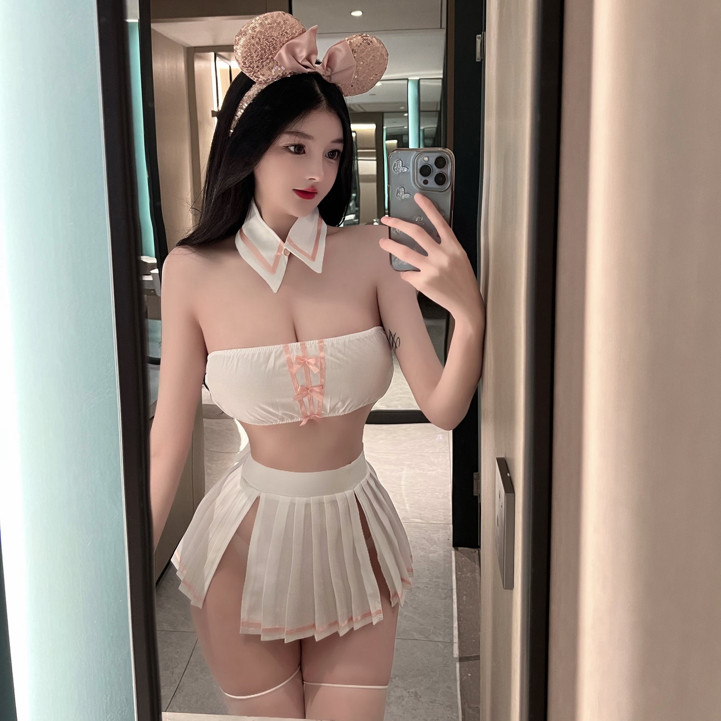 Pink campus maid costume ppf0255