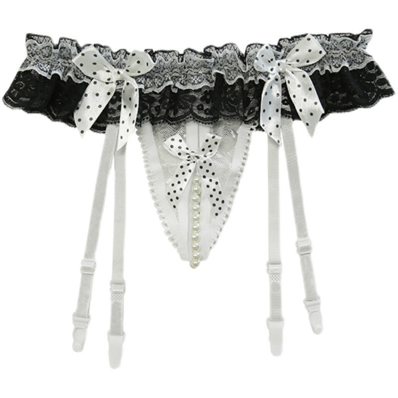 Lace pearl garters pants ppf0148