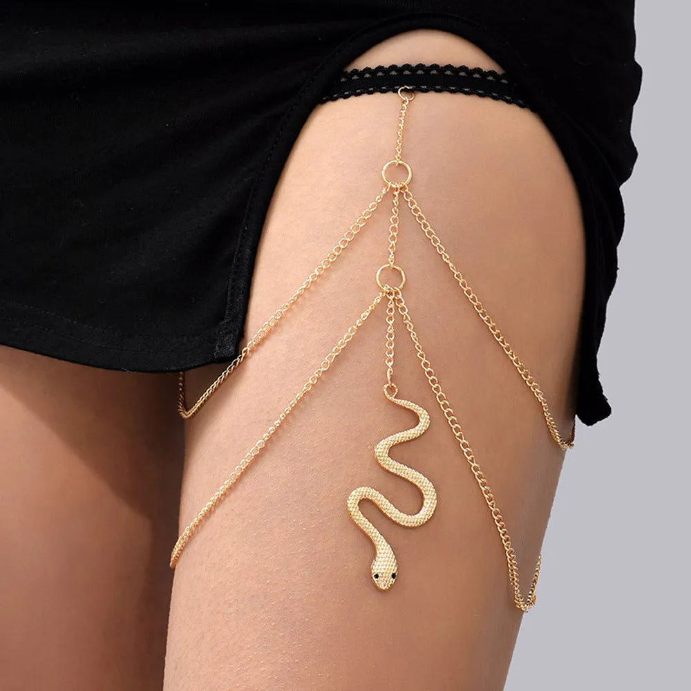 Body Chain Set for Women - Chest Chain, Waist Chain, Thigh Chain & Belly Jewelry | Adjustable Y2K Festival Body Harness, Bridal Boho Sexy Accessories (Gold/Silver) PPF0323