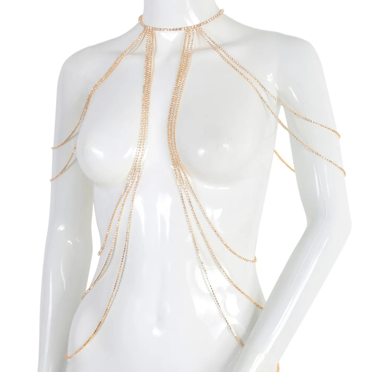 Body Chain Set for Women - Chest Chain, Waist Chain, Thigh Chain & Belly Jewelry | Adjustable Y2K Festival Body Harness, Bridal Boho Sexy Accessories (Gold/Silver) PPF0323