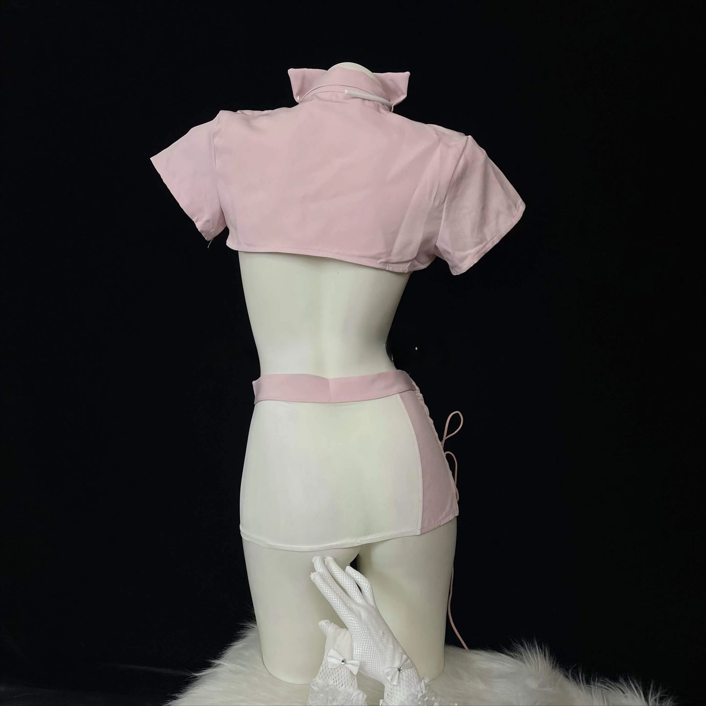 cute nurse lingerie babydoll back