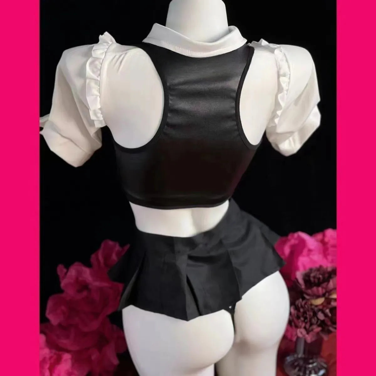 Sexy Police Officer Costume for Women - Roleplay Cop Uniform with Vest, Tie & Mini Skirt