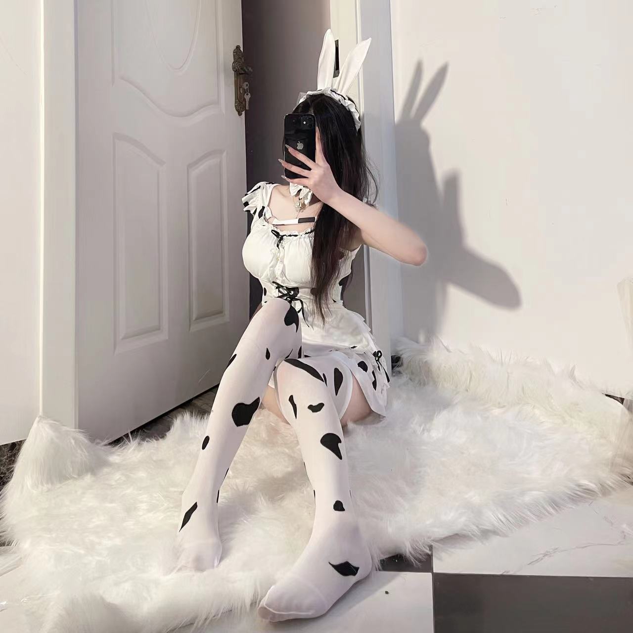 cute cow maid lingerie