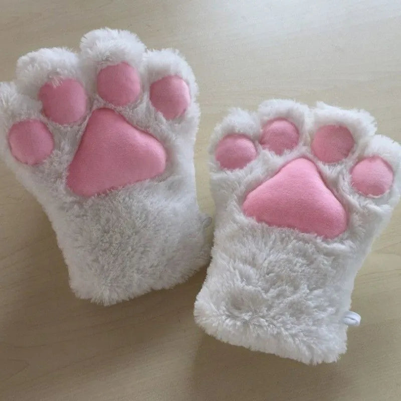 Sexy Cat Claw Lingerie Set - Black 3-Piece Bralette & Garter Thigh High Stockings | Cute Kitten Play Costume, Boudoir & Roleplay Outfit for Women PPF0326