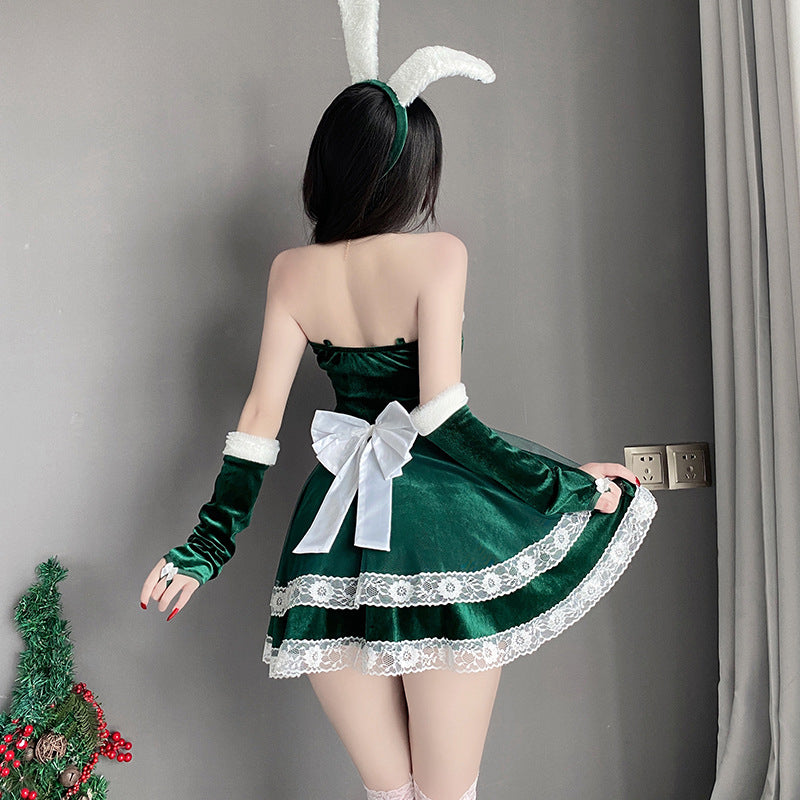 Christmas GreenBunnyGirl Dress ppf0068