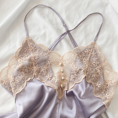 Slip Satin Lace Nightdress PPF0299