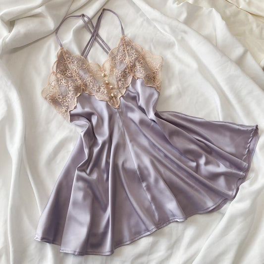 Slip Satin Lace Nightdress PPF0299