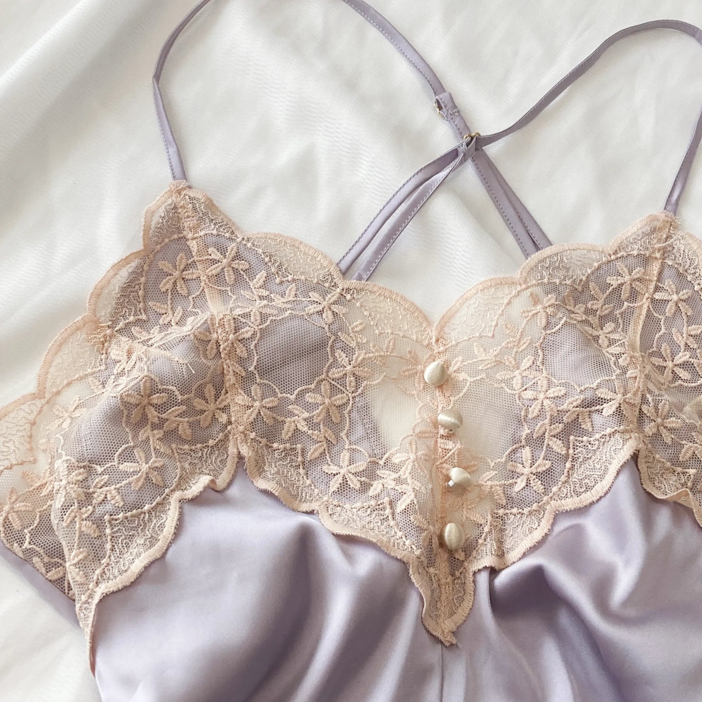 Slip Satin Lace Nightdress PPF0299