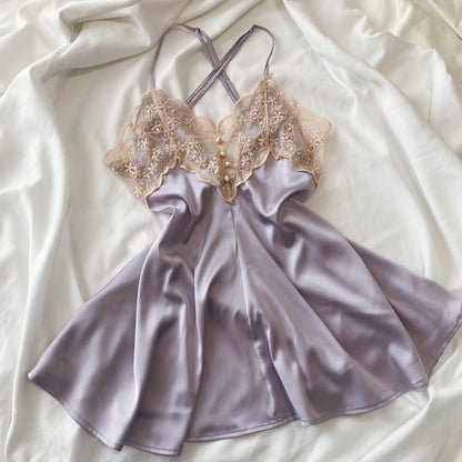 Slip Satin Lace Nightdress PPF0299