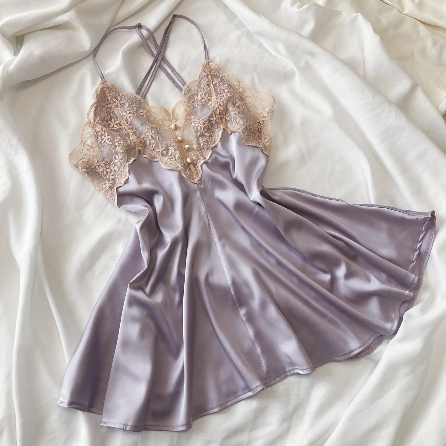Slip Satin Lace Nightdress PPF0299