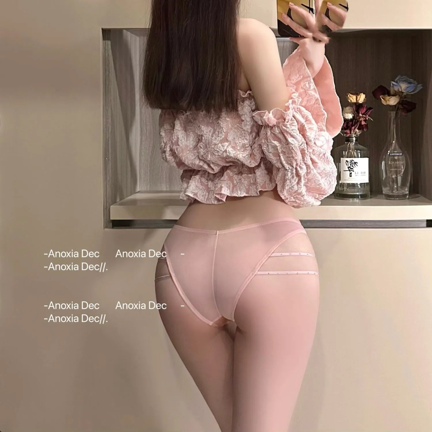 Modal Diamond Mesh Low-rise Bling Panties Underwear PPF0302