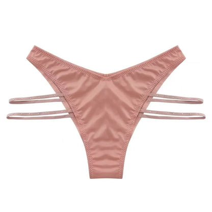 Modal Diamond Mesh Low-rise Bling Panties Underwear PPF0302
