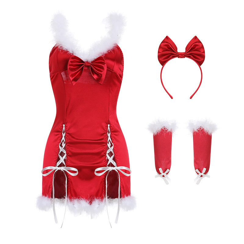 Christmas Cute Bow Dress Costume ppf0071