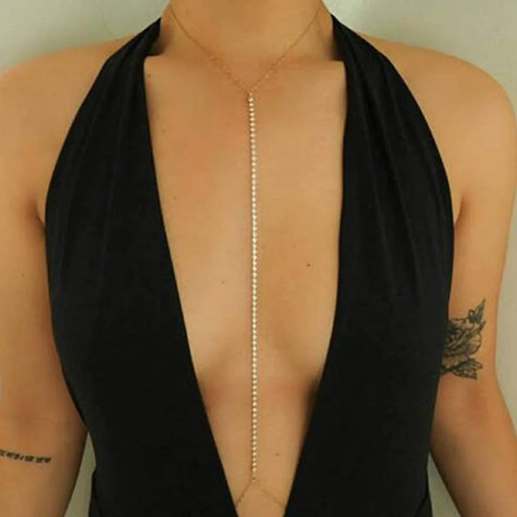Body Chain Set for Women - Chest Chain, Waist Chain, Thigh Chain & Belly Jewelry | Adjustable Y2K Festival Body Harness, Bridal Boho Sexy Accessories (Gold/Silver) PPF0323