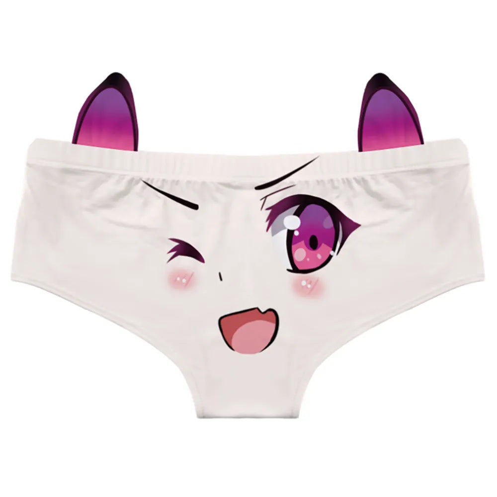 Cat Ears Cotton Kawaii Briefs ppf0098