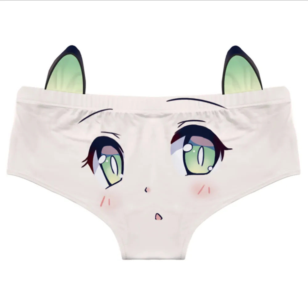 Cat Ears Cotton Kawaii Briefs ppf0098