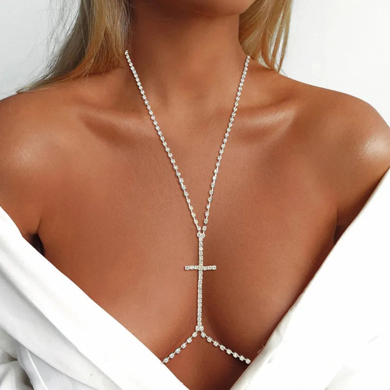 Body Chain Set for Women - Chest Chain, Waist Chain, Thigh Chain & Belly Jewelry | Adjustable Y2K Festival Body Harness, Bridal Boho Sexy Accessories (Gold/Silver) PPF0323