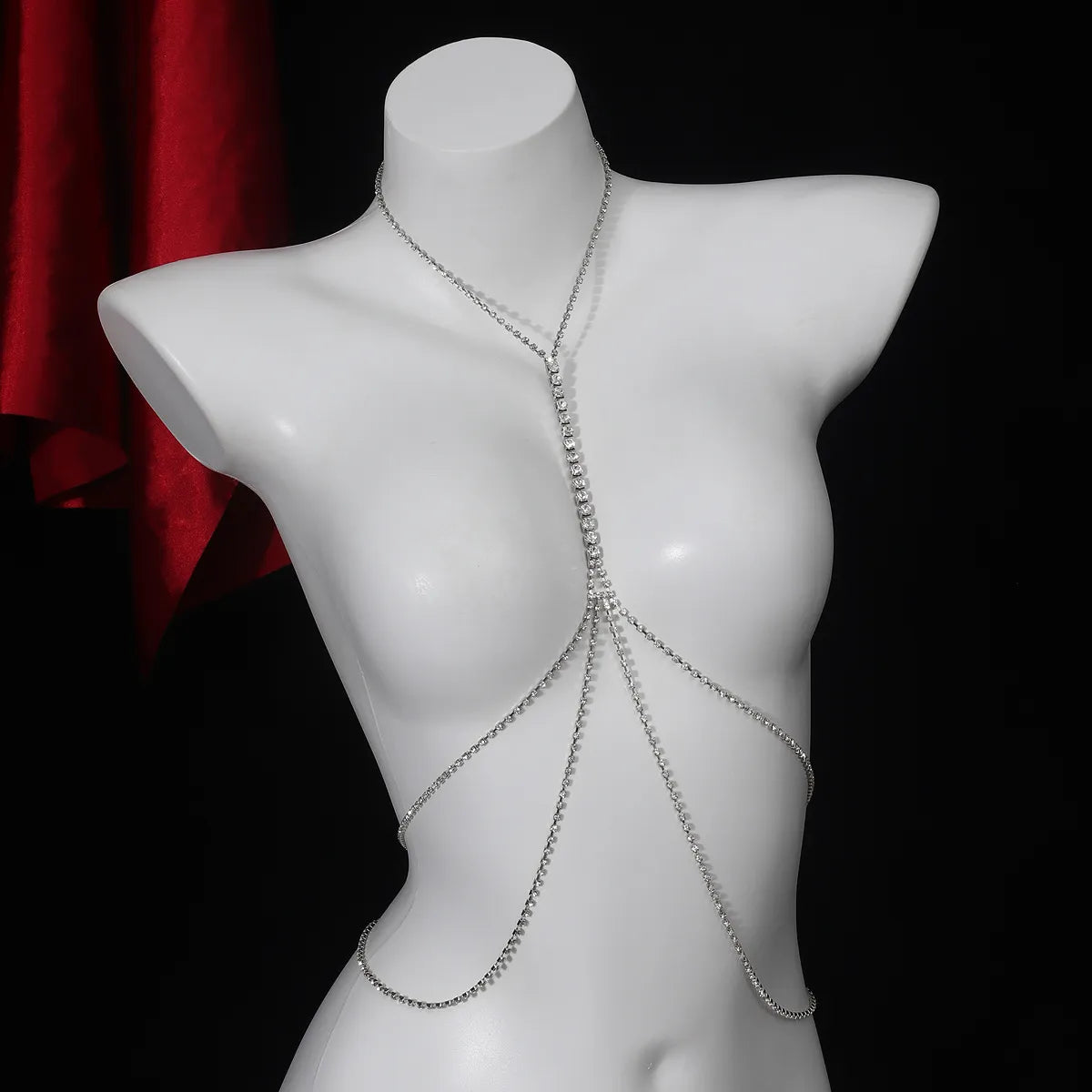Body Chain Set for Women - Chest Chain, Waist Chain, Thigh Chain & Belly Jewelry | Adjustable Y2K Festival Body Harness, Bridal Boho Sexy Accessories (Gold/Silver) PPF0323