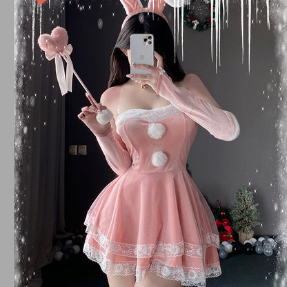 Weihnachtsgrünes BunnyGirl-Kleid ppf0068